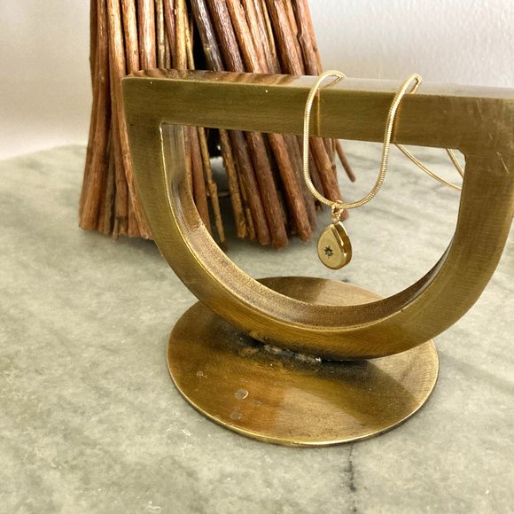 Star Constellation Water Drop Stainless Steel Gold Necklace - Picture 7 of 11